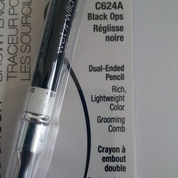 Wet N Wild Dual Ended Brow Pencil & Eye Brow Brush Black Ops C264A Net WT .7g - Picture 7 of 7